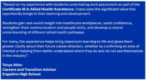 Career advisor testimonial 